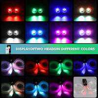 Kit d'éclairage LED à fibre optique RGB 32W à double port, effet ciel étoilé scintillant et étoile filante, avec couleurs d'émission RGBW et contrôle par application