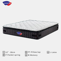 Großhandel Komfortable Hochdichte Gemischte Latex-Matratze in Box Queen Single King Size Taschenfederkern Memory-Schaum-Matratze