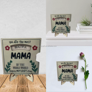 Carte de voeux en bois moderne interactive faite à la main roman cadeau d'anniversaire pour maman <span class=keywords><strong>fête</strong></span> <span class=keywords><strong>des</strong></span> grands-<span class=keywords><strong>mères</strong></span> mariage unique décoration de la maison - Product Image 5