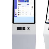 Terminal de Pago de Autoservicio Interactivo de 27 Pulgadas, Kiosco Interior con Función SDK, Carcasa Metálica, Sistema Operativo Android/Windows