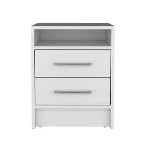 DB Modern Minimalist <b>White</b> Solid Wood <b>Nightstand</b> Bedroom Furniture for Home Use for Apartment - Product Image 6