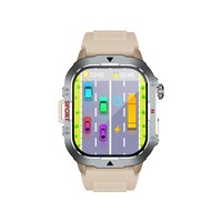 Jam Tangan Pintar Android C30Pro Layar Warna IPS Persegi 2,19 Inci Layar Sentuh Penuh Pemantau Detak Jantung Silikon Magnetik 5-10 Hari