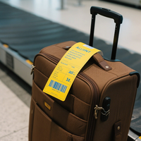 Étiquettes de bagages et étiquettes de valises personnalisées en PP thermique imperméable autocollantes avec options de couleurs personnalisées