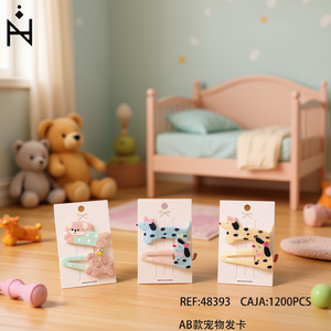 Ziab Fermagli per Capelli a Forma di Animali per Bambini, 10 cm, Design Cartone Animato, Confezione in Cartone, 1200 Pezzi per Scatola, Rif. 48393 - Product Image 3