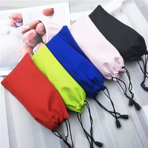 Eyeglasses <b>Case</b> Soft Rectangle Solid Color Drawstring Bag <b>For</b> Eyeglasses <b>Sunglasses</b> Unisex Portable Storage 6-8.9 In - Product Image 2