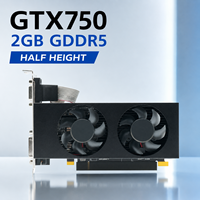 Nouvelle carte graphique GTX750 2 Go GDDR5 128 bits à profil bas avec refroidissement par ventilateur pour jeux DVI VGA pour ordinateur de bureau et pièces PC