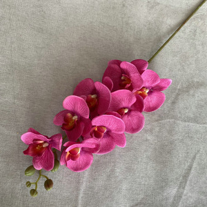 Centro de Mesa con Flores Artificiales Decorativas para Boda, <span class=keywords><strong>8</strong></span> Orquídeas Mariposa con Aspecto de Piel de Durazno - Product Image 6