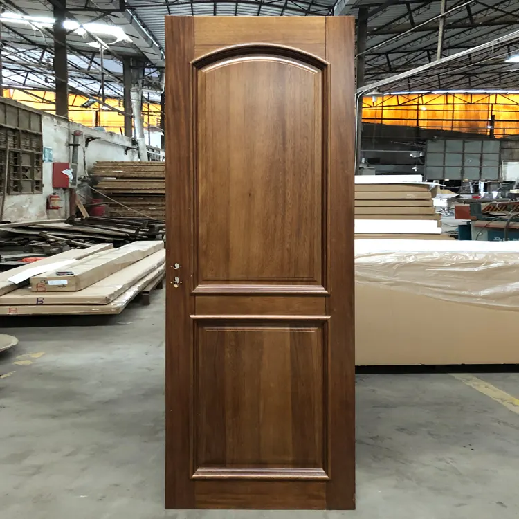 Prettywood geleneksel daire 2 Panel katı ceviz ahşap iç oda kapı