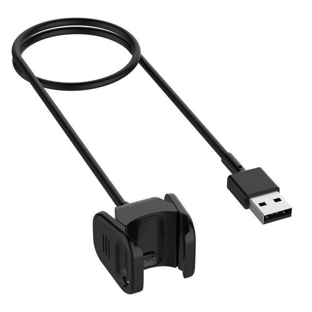 XY Smart Watch Charging Cable USB Charger for Fitbit Charge 4/3 PVC & TPE Jacket Braid Shielding Wristband Charging Cord Wire
