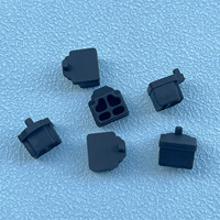 Brvlbola Cache-poussière transparent/noir en silicone pour téléphone RJ11 et connecteur réseau, service de découpe sur mesure