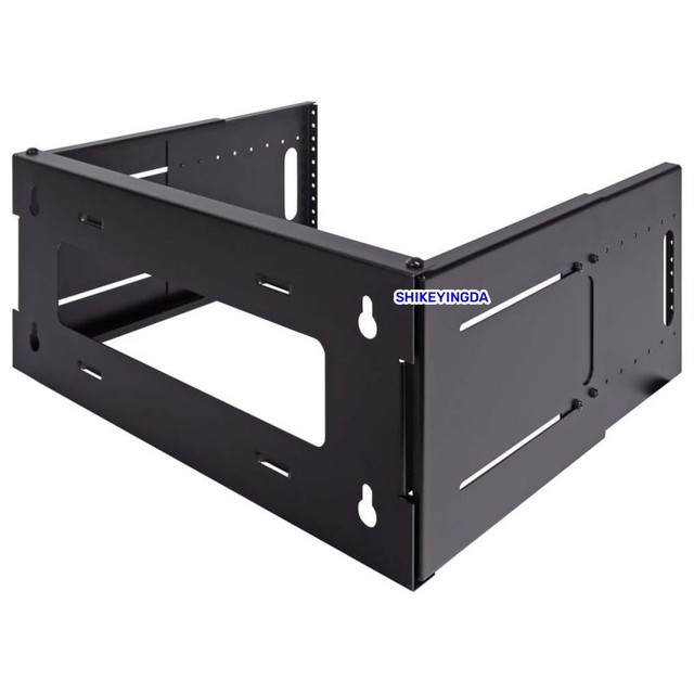 Custom OEM ODM 1U 2U 4U 6U Wall Mount Bracket Extendable Network Equipment Rack Threaded Standard 19 Inch