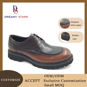 Chaussures habillées de luxe pour hommes, en cuir de veau de haute qualité, faites à la main, à bord large, style vintage, à lacets, confortables, modèle Oxford, Dreamy Stark Custom - Product Image 2