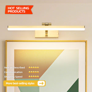 Applique murale LED nordique moderne, luxe minimaliste, chambre à coucher, salon, corps en fer, abat-jour en acrylique blanc neutre, simple, couloir - Product Image 2