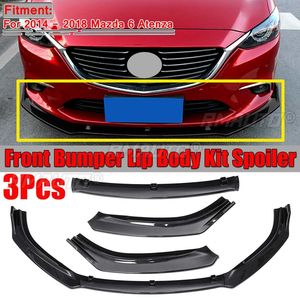 Nouveau lot de 3 pièces de garnitures de lèvre de séparateur de pare-chocs avant pour Mazda 6 Atenza 2014 2015 2016 2017 2018, lèvre de diffuseur de pare-chocs avant - Product Image 1