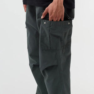 Pantalones de Jogger con logotipo personalizado, ropa de calle de algodón con cordón, pantalones cargo con múltiples bolsillos para hombres - Product Image 3