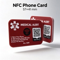 Carte téléphonique NFC personnalisée, étiquette NFC programmable sur métal