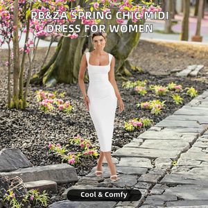 เดรสชีฟองทรงเอ PB&ZA รุ่นผู้หญิง คอลเลคชั่นฤดูใบไม้ผลิ 2026 ดีไซน์หวานเซ็กซี่ สีพื้น ผ้าชีฟอง ทรงเอ ไร้แขน ความยาวปานกลาง ผ้าไม่ยับ - Product Image 2