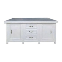 Penjualan Terbaik kayu Solid putih Sideboard rakitan prasmanan konter untuk Outdoor pernikahan Banquet untuk restoran furnitur