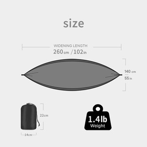 <b>Hammock</b> Outdoor Portable Double Person Blue Polyester <b>Camping</b> Garden Relaxation Use - Product Image 3