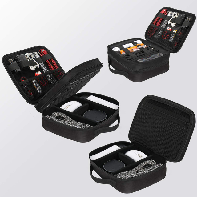 Large Capacity Multi-Functional Digital Organizer Bag Portable Travel Storage Pouch for Cables Chargers & Tech Accessories