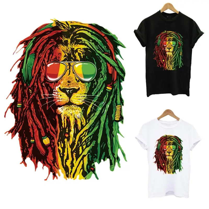 High quality Lion King Thermal Heat Transfer Label For Clothing Heat Transfers Custom Sticker For t-shirt
