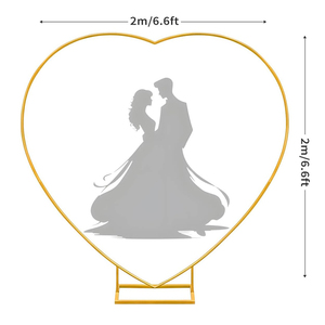 <span class=keywords><strong>Support</strong></span> en métal pour arc en forme de coeur de mariage pour les fêtes <span class=keywords><strong>Support</strong></span> d'arc de <span class=keywords><strong>ballon</strong></span> doré pour cérémonie de mariage - Product Image 3