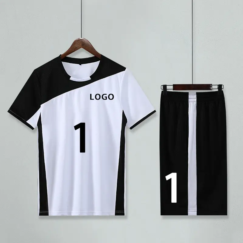 2023 Wholesale Men Training Clothes Custom Logo Plain Soccer Volleyball Jersey Spain Women Football Jersey Set