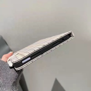 Housse de tablette en cuir pour Ipad 8 9 10 11 pouces motif papier tissé support pliant étui à livres housses de protection antichoc - Product Image 6