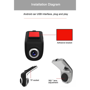 Cámara DVR para Auto con Lente Giratoria <span class=keywords><strong>de</strong></span> 360 Grados, FHD 1080P, Gran Angular, <span class=keywords><strong>Asistente</strong></span> <span class=keywords><strong>de</strong></span> Conducción ADAS, USB, Grabación Nocturna - Product Image 6