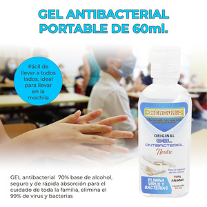 Gel antibactérien Mercurio 60 ml Original Neutro Désinfectant pour les mains - Product Image 2