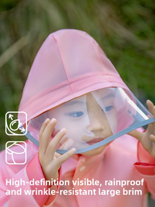 Toptan çocuk yağmurluğu <span class=keywords><strong>EVA</strong></span> uzun su geçirmez ceket sırt çantası hafif panço yağmurluk öğrenciler için - Product Image 4