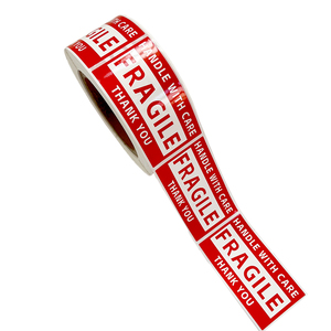 <span class=keywords><strong>MegaVision</strong></span> alta calidad personalizado impermeable buena calidad Impresión de advertencia personalizada autoadhesivo para paquete de caja - Product Image 2