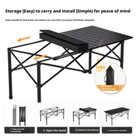 Ensemble de table et de chaises pliantes de camping en plein air, 7 pièces, ensemble de table et de chaises pliantes portables pour les sorties en famille