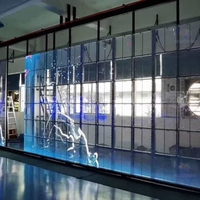 High Reflectivity Magic Mirror Glass High Transparency LED Curtain Wall Mirror Display Glass Panel