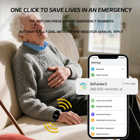 Bracelet intelligent d'urgence pour personnes âgées 4G carré IP67, pour patients autistes, patients atteints de la maladie d'Alzheimer, patients atteints de démence, alarme de chute, GPS, SOS, montre intelligente