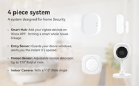 Kit de dispositifs intelligents pour la maison VENZ Zigbee, système de sécurité intérieur, détecteur de mouvement, application de contrôle à distance, caméra intérieure