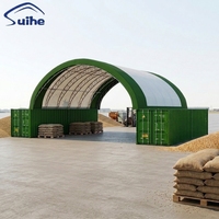 Abri pour conteneur maritime industriel, tente de stockage en PVC durable, structure en acier galvanisé thermique pour entrepôt extérieur, garage, équipement