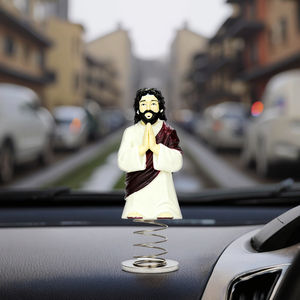 Figura Personalizada de Resina de Jesús, Bobblehead Religioso Pintado a Mano, Adorno Personalizable para Coche o Decoración del Hogar - Product Image 2