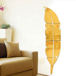 Pegatina de Pared 3D con Diseño de Plumas, Espejo, Vinilo Decorativo para Sala de Estar, Decoración del Hogar, Adhesivo Acrílico, Mural, Papel Tapiz - Product Image 3