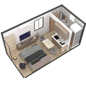 Casa Prefabricada Modular con Aislamiento para Ahorro de Energía, Cápsula Espacial de Exportación, Alojamiento, Cabaña Móvil con Vista al Mar para Playa - Product Image 1