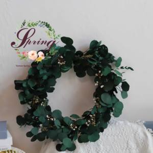 Vente en gros <span class=keywords><strong>guirlande</strong></span> de fleurs artificielles <span class=keywords><strong>eucalyptus</strong></span> pampa séchées couronnes décoratives pour Noël et l'obtention du diplôme cadeaux d'Halloween - Product Image 1