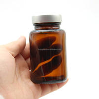 Botol Pil Kaca Coklat Ukuran Standar dengan Tutup Unishell untuk Kemasan Farmasi