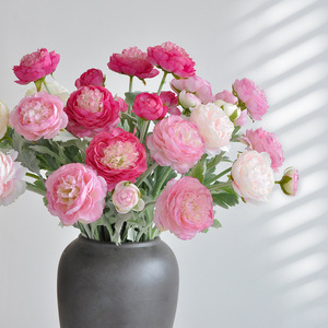 Peonia Artificiale Bianca a 3 Teste con <span class=keywords><strong>Ranuncolo</strong></span>, 50cm, Fiori Premium per Decorazioni Soggiorno, Composizioni Floreali per Matrimoni e Ingrosso - Product Image 4