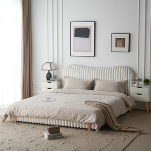 Lit King Size Moderne et Simple en Tissu Réglable, Style Nordique Luxe Léger, Technologie Écologique Tatami, Grand Lit de Chambre Principale - Product Image 5