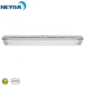 Lampu neon LED tahan ledakan 20W IP66 Anti korosi air debu penuh plastik lampu fleksibel tabung Linear AC100-240V 2 kaki 4 kaki