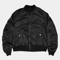 Blouson coupe-vent personnalisé avec logo brodé pour homme Blouson d'aviateur imperméable et réversible à écussons d'insigne double face pour homme