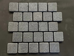 Landscaping Stone China Grey <strong>Granite</strong> Mesh Cobblestone Pavers <strong>Cube</strong> Stone Top <strong>Flamed</strong> and Tumbled Factory Directly Supply 10x10x2cm - Product Image 4