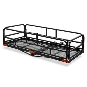 Directo de fábrica Heavy Duty 500lbs Plegable Trasero 60x24x14 Pulgadas Montaje de enganche Portador de carga Nuevo diseño Rieles laterales altos para SUV Van - Product Image 1