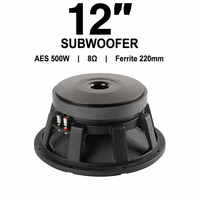 Subwoofer en ferrite métallique LS HD12SW410 500W 8ohm AES 12 pouces, bobine vocale de 100 mm, haut-parleur de basses pour système audio professionnel