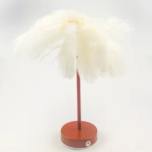 New Design And High Quality Feather Table Lamp Shade Ostrich Feather Table Lamp